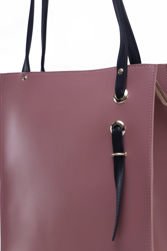 Pixta Bag (Light Pink with black straps)