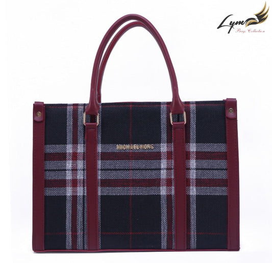 Check Box Bag (Mehroon)