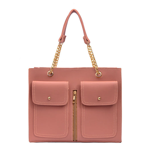 Double Pocket Bag Black Pink