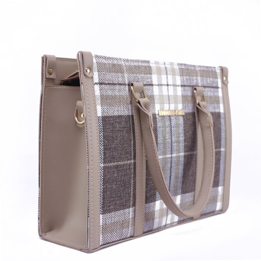 Chek Box Bag ( Cream )
