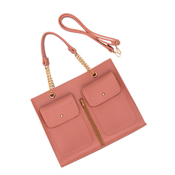 Double Pocket Bag Black Pink