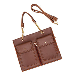 Double Pocket Bag Black Maroon