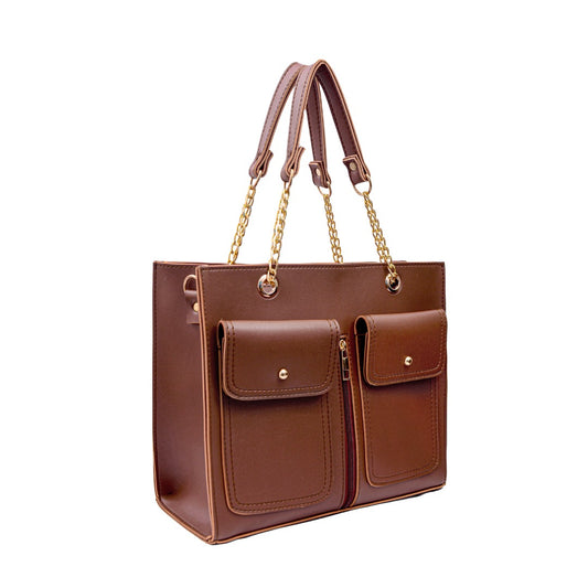 Double Pocket Bag Black Maroon