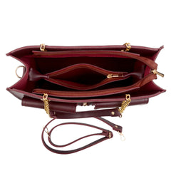 Double Pocket Bag Black Maroon