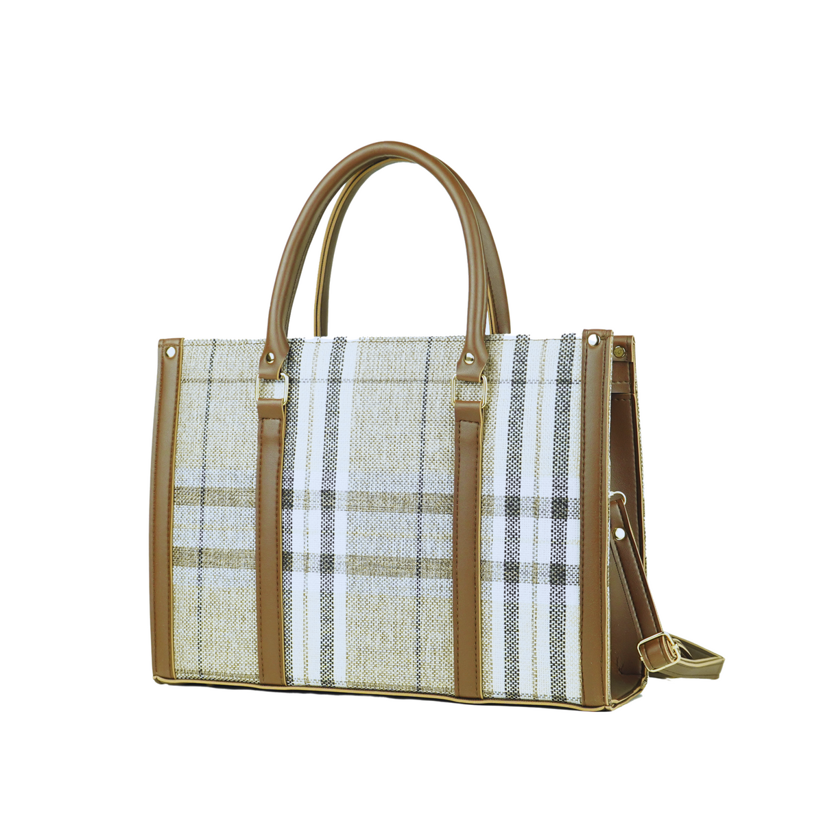Check Box Bag (Brown)